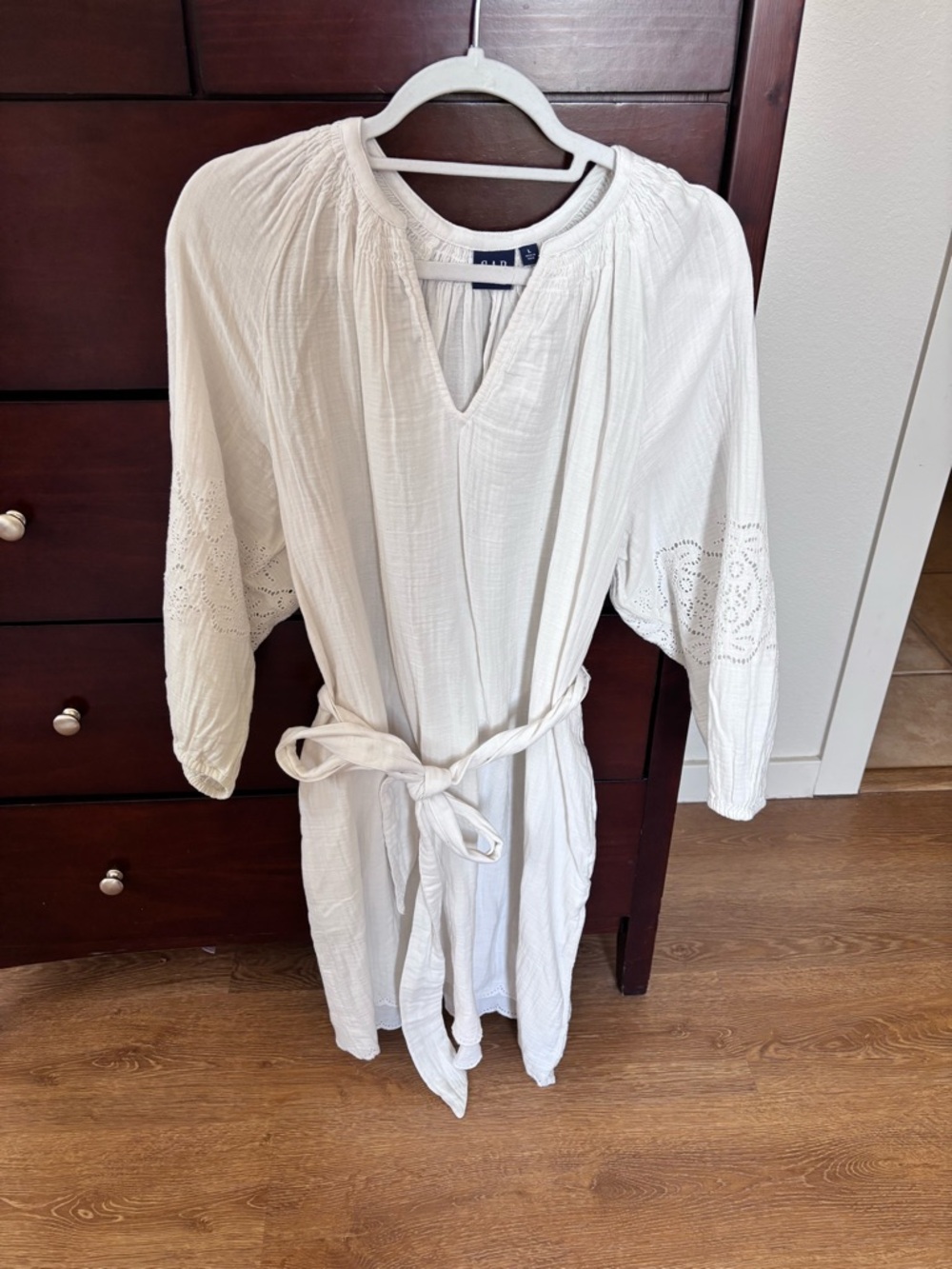 GAP cotton dress with tie waist